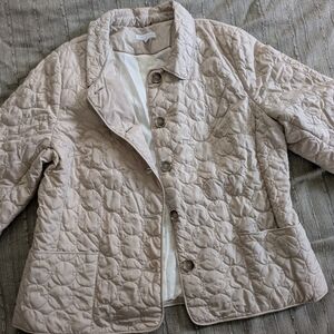 Cream Quilted Jacket Charter Club